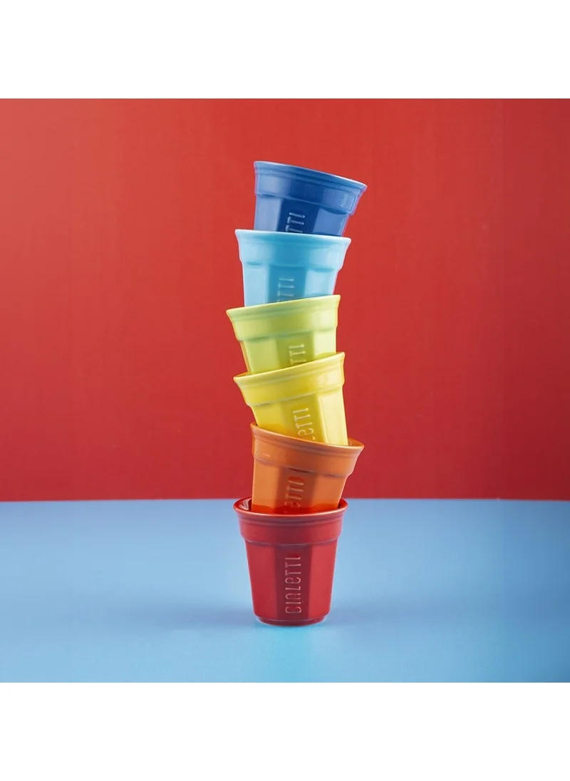 بياليتي Espresso Ceramic Cup Multi Colour 6 Pieces S