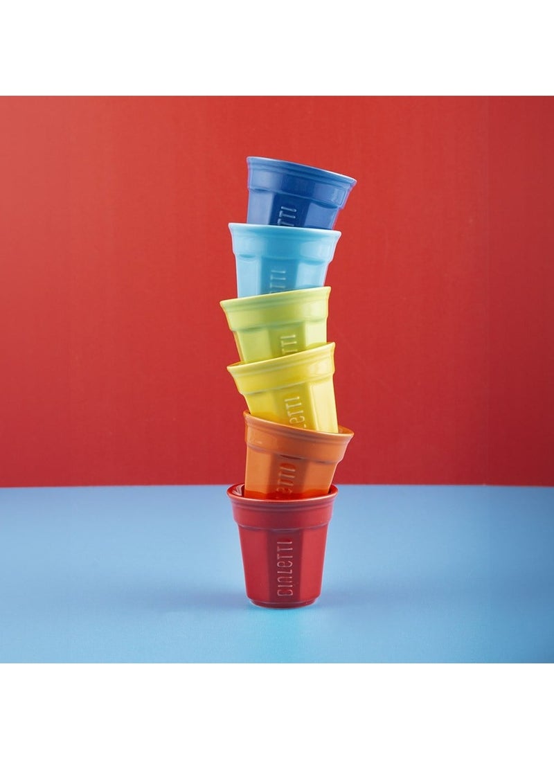 BIALeTTI - Espresso Ceramic Cup Multi Colour 6 Pieces S - Image 1