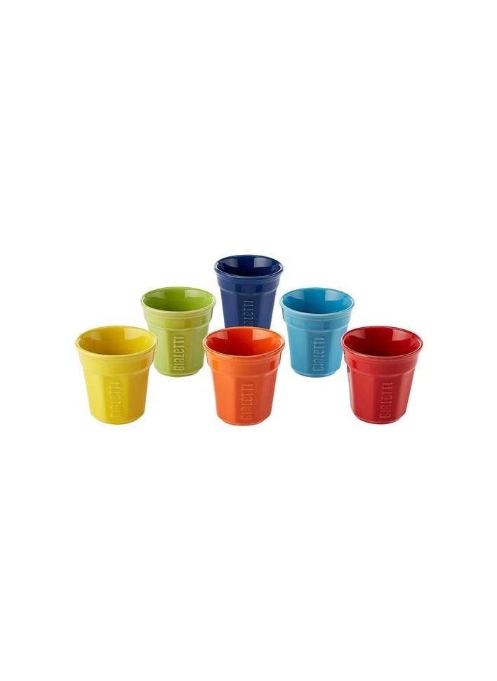 BIALeTTI - Espresso Ceramic Cup Multi Colour 6 Pieces S - Image 1