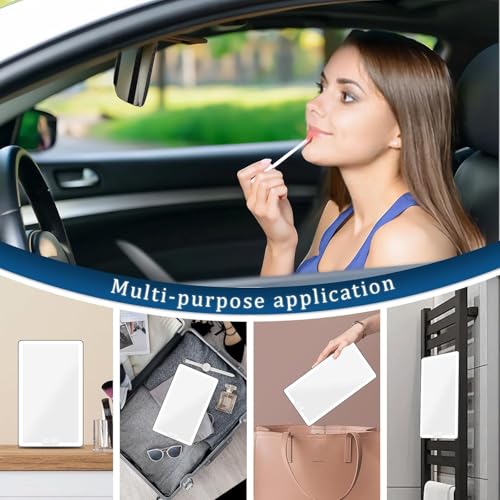 GABANIZ Car Vanity Mirror for Sun Visor with LED Lights | 80 LED Rechargeable Makeup Mirror with 3 Light Modes & Touch Dimming | Universal Fit Car Accessory for Women & Girls - Image 4