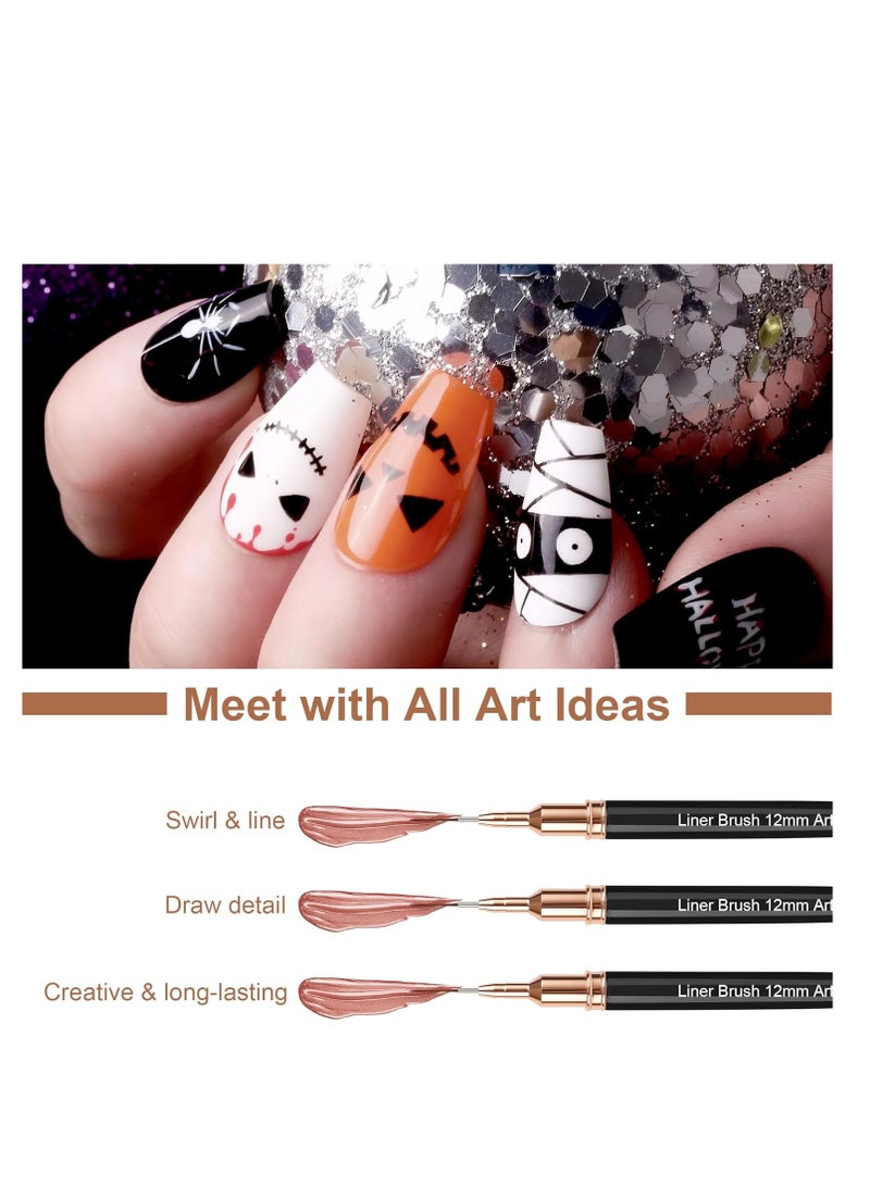 general Metallic Nail Art Pens, Liner Brushes Set - Image 5