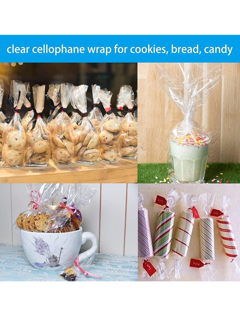 بكرة تغليف شفافة من السيلوفان، سلال زهور، هدايا طعام، أغلفة كريستالية، ورق آمن، 70 سم × 10 متر - Image 5