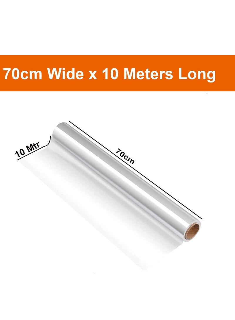 بكرة تغليف شفافة من السيلوفان، سلال زهور، هدايا طعام، أغلفة كريستالية، ورق آمن، 70 سم × 10 متر - Image 1