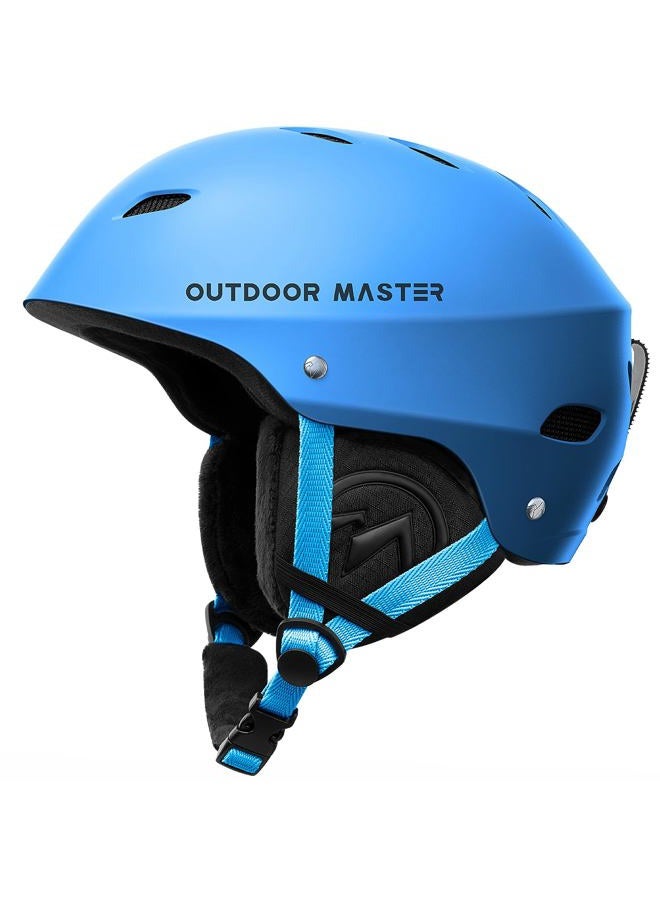 OutdoorMaster Kelvin Ski Helmet - Snowboard Helmet for Men, Women & Youth (Blue,M) - Image 1