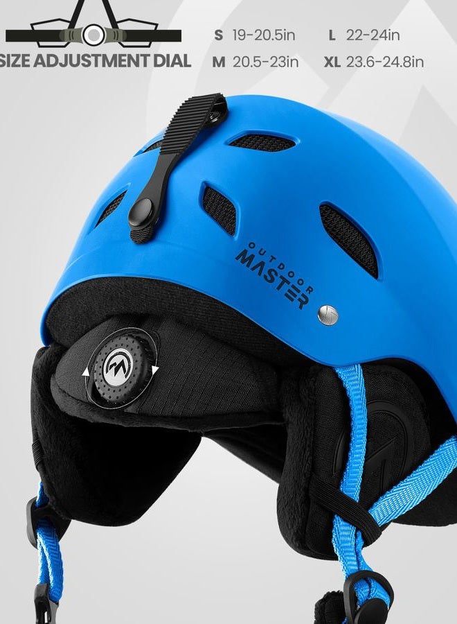 OutdoorMaster Kelvin Ski Helmet - Snowboard Helmet for Men, Women & Youth (Blue,M) - Image 2