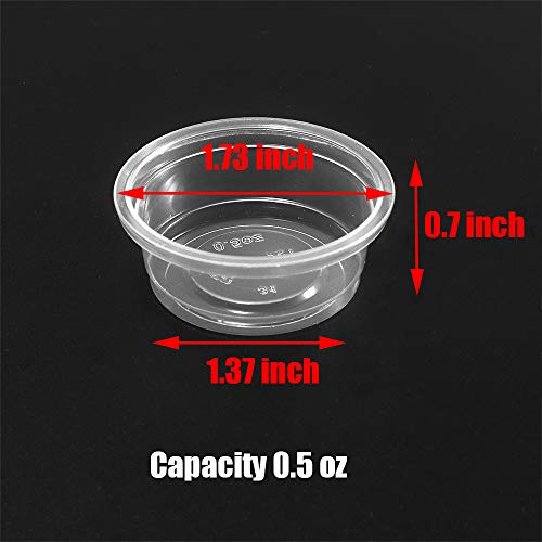 YOGURTCK 100pcs Crested Gecko Feeding Cups Reptile Feeder Bowls for Putting in Water and Food, Fit Lizard and Other Small Animals Pet Supplies 0.5oz - Image 3