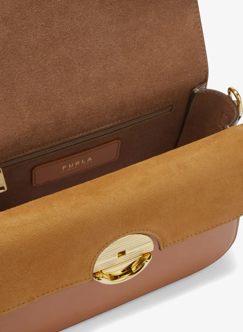 Furla Brown Sfera Mini Top Handle for Women | Best Price UAE