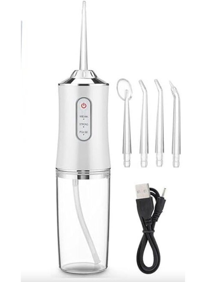 Generic Oral Irrigator Portable Oral Cleaning Instrument Household Mini Dental Cleaning Machine Dental Water Floss, White  - Image 1