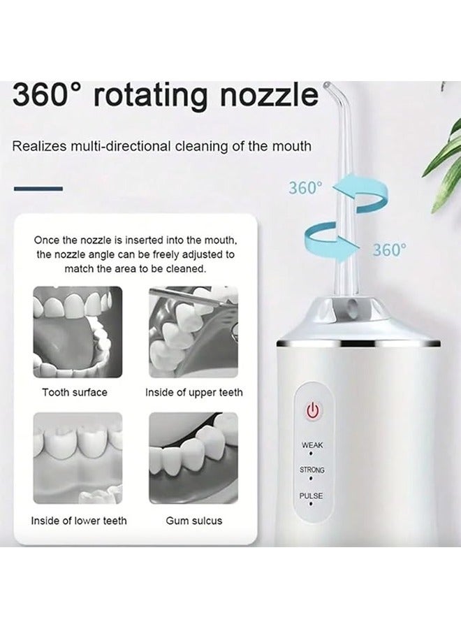 Generic Oral Irrigator Portable Oral Cleaning Instrument Household Mini Dental Cleaning Machine Dental Water Floss, White  - Image 2