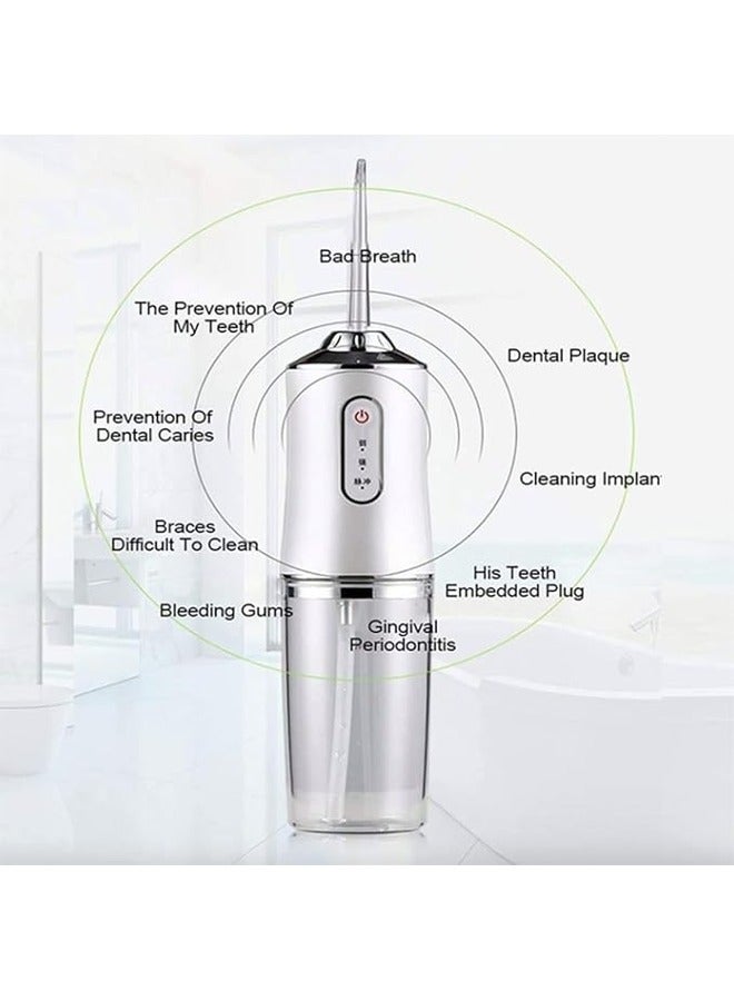 Generic Oral Irrigator Portable Oral Cleaning Instrument Household Mini Dental Cleaning Machine Dental Water Floss, White  - Image 3