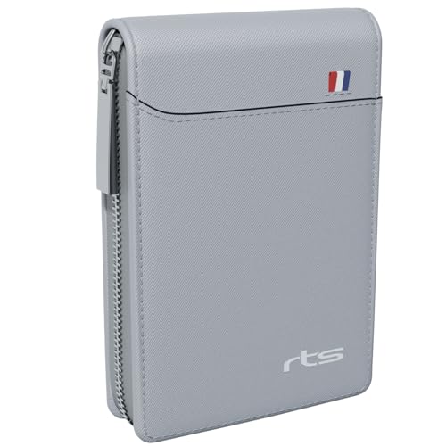 rts New Imported RFID Protected 9 Slot Vertical Genuine PU Leather Credit Debit ATM Business Card Holder Wallet Protector with Zipper Case Money Coin Purse for Men,Women, Festive Gifting Valentines - Image 1