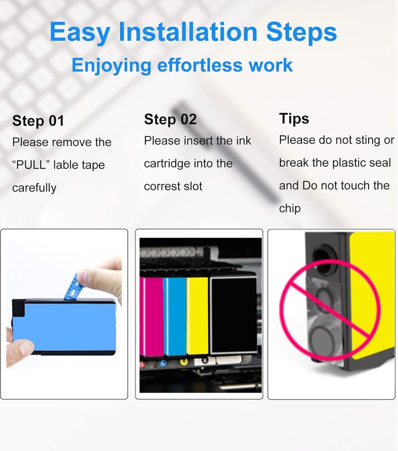 963Xl Ink Cartridges Multipack Replacement For Hp 963Xl Ink Cartridges Multipack Compatible For Hp Officejet Pro 9010 9012 9015 9016 9020(4 Pack) - Image 4