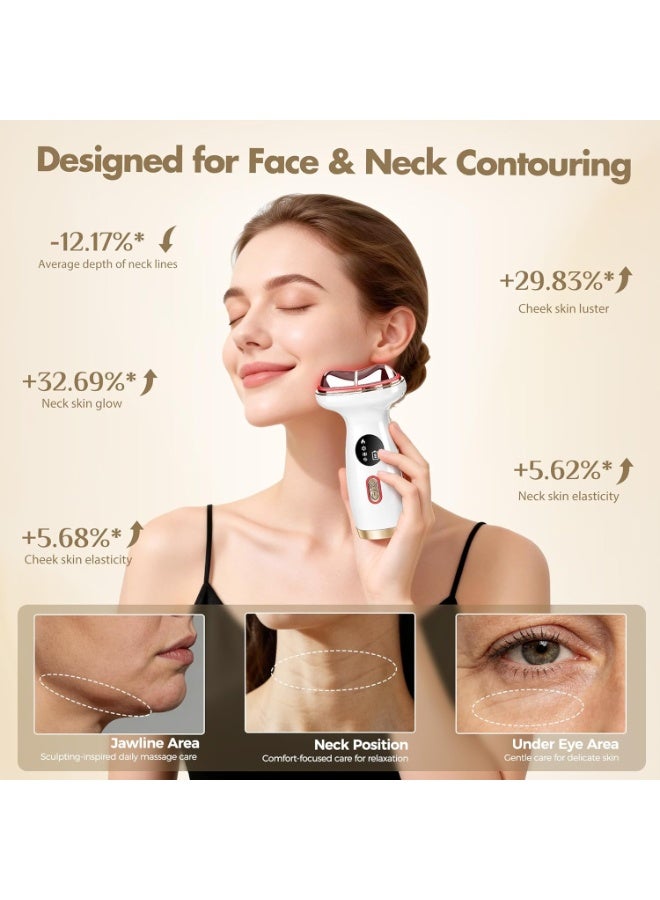 Electric Facial Gua Sha Massager, Red Light Therapy Face Device with Microcurrent, Hot Compress for Skin Absorption & Cold Therapy for Hair Removal, Face Lifting & Tightening Tool - Image 4