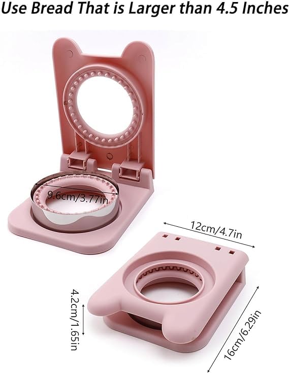 Jenibri Sandwich Cutters for Kids Lunch Sandwich Cutter and Sealer Uncrustables Sandwich MakerStainless Steel Baking Tools Sandwich Pocket Bread Mold Great for Lunchbox and Bento Box Multicolor 1 Round - Image 5