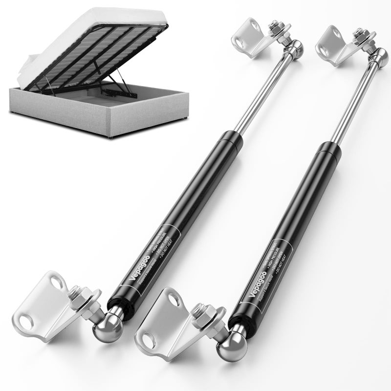 Vepagoo Gas Struts 20 Inch 200Lb890N for Heavy Lid with Mounting Brackets Gas Shock Lift Supports RV Bed Lift Kit Door Fit 185lb215lb Lid 2pcs 1pair