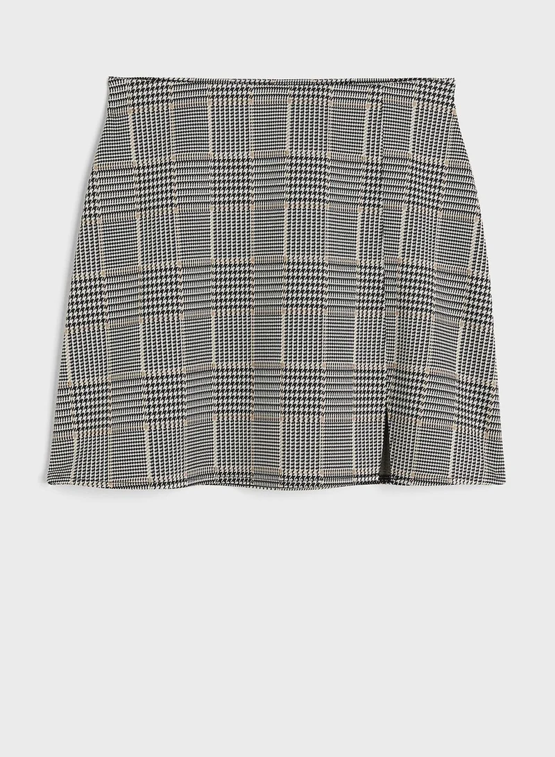 H&M Checked Mini Skirt