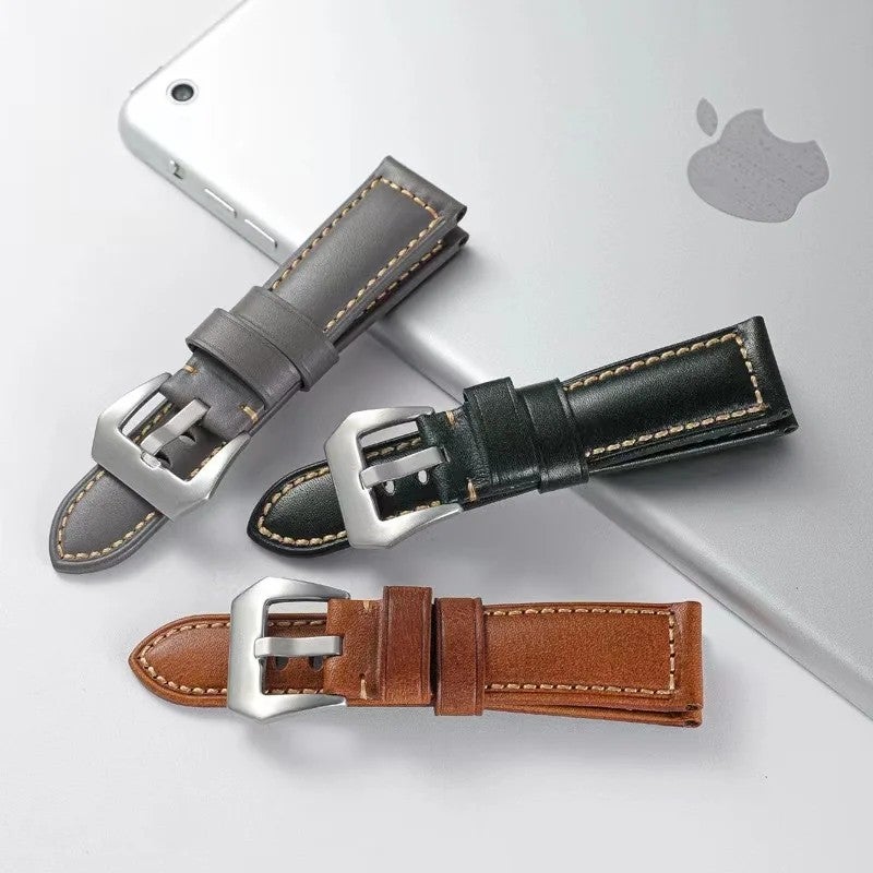 Bluejw Genuine Leather Watch Strap Replacement 20mm 22mm 24mm – Retro Oil-Waxed Quick Release Band for Men and Women - Image 5