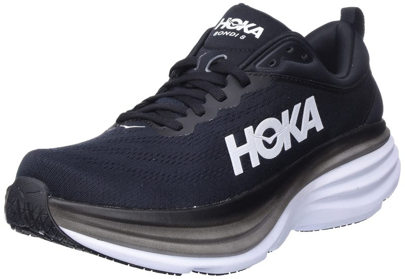 HOKA ONE ONE Bondi 8 Mens Shoes Size 10, Color: Black/White - Image 3