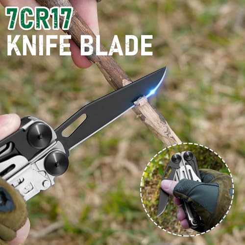 BIBURY Multitool Pliers Pro BI2045, Foldable Multitools with Replaceable Wire Cutters and Saw, Stainless Steel Multi Tool w/Upgraded Scissors and Screwdriver Set, Ideal for Camping, Hiking, Survival - Image 5
