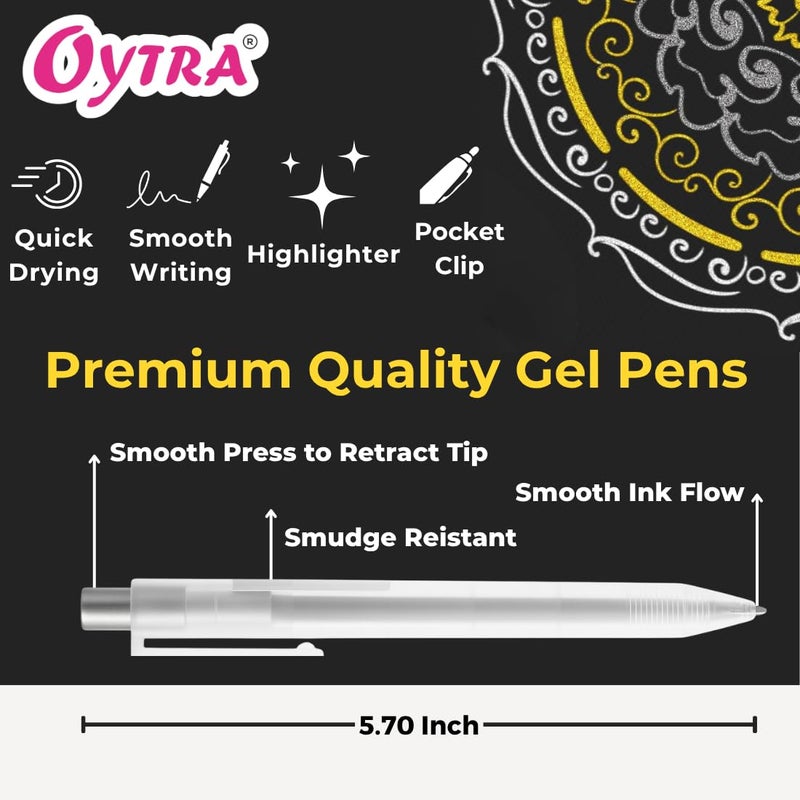 Oytra Metallic Fineliner Pens 3 Pcs/Set Silver Fine Tip - Image 4