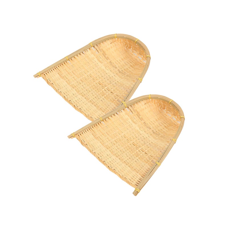 2pcs DIY Weaving Dustpan Hanging Decors DIY Art Painting Hanging Pendants Corridor Painting Pendants - Image 4