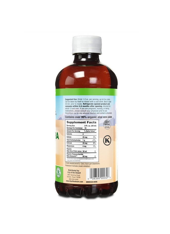 Lily Of the Desert - Aloe Vera Juice Drink Inner Fillet Vegan Dietary & Immune Support Gluten Free Liquid Digestive Aid No Water Added 32 Fl Oz (Pack Of 2) - Image 1