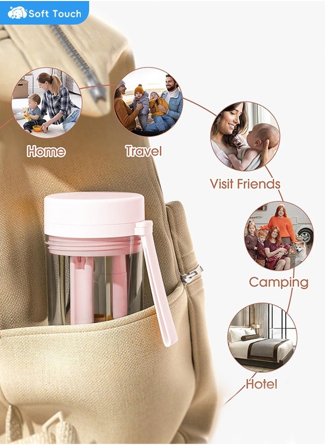 Soft Touch Bottle Brush Set Baby Bottle Cleaner Kit With Silicone Brush Nipple Brush Straw Brush Soap Dispenser Cleaning Silicone Portable Bottle Brush  Tool for Home and Travel  - Image 4