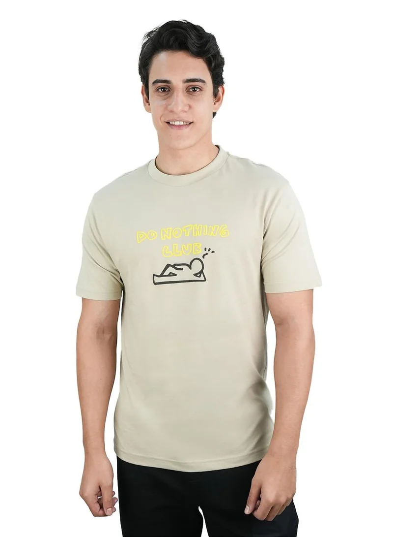 Men's Slim Fit Cotton Jersey Message Print Tee