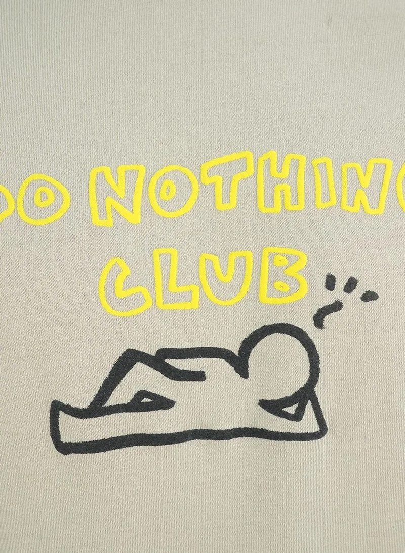 GIORDANO  Men's Slim Fit Cotton Jersey Message Print Tee for Men | Best Price UAE