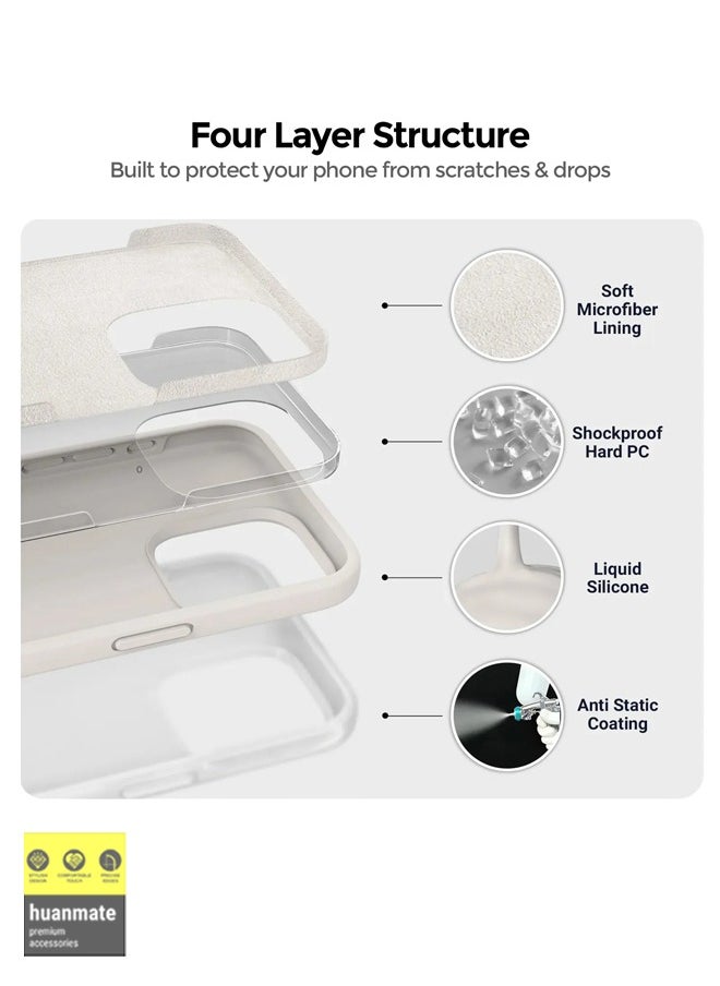 huanmate Apple iPhone 14 Pro Max Silicone Cover Stone - Premium 2.0mm TPU Silicon, Enhanced Camera Protection with Lens Shield, Shockproof & Water-Proof Cover for Apple iPhone 14 Pro Max  - Image 3