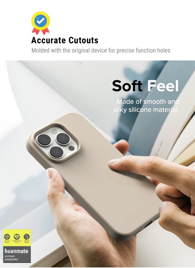 huanmate Apple iPhone 14 Pro Max Silicone Cover Stone - Premium 2.0mm TPU Silicon, Enhanced Camera Protection with Lens Shield, Shockproof & Water-Proof Cover for Apple iPhone 14 Pro Max  - Image 5
