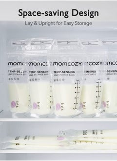 Momcozy Breastmilk Storing Bags, Temp-Sensing Discoloration Milk Storing  Bags for Breastfeeding, Disposable Milk Storage Bag with 6 Ounce Self