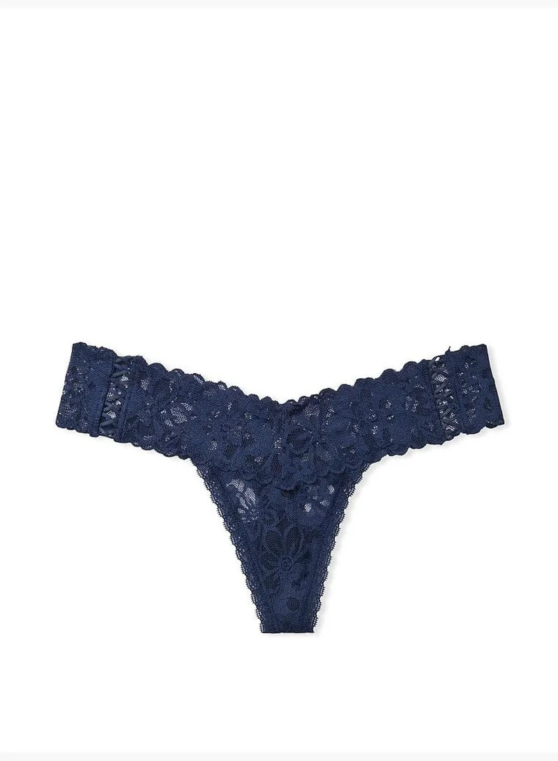 Victoria's Secret Lacie Lace-Up Thong Panty