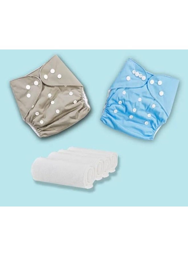 طقم من 3 قطع حفاضات أطفال قماش قابلة للغسل – حماية ناعمة وصحية لطفلك مع تصميم مرن ينمو معه i - Image 2