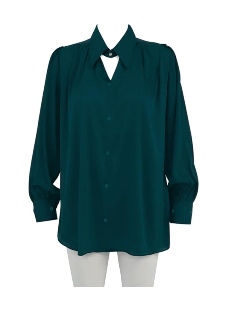 Dee's Fashion Formal shirt for women,blouse for Women's Elegant Button-Down Shirt,long sleeve top, Party Wear top - Image 2