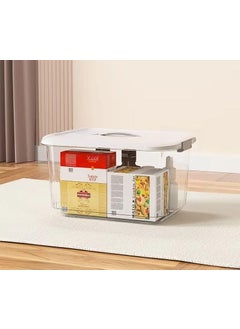 GRACIOUS MART Transparent Storage Container Lockable And Scratch Resistant Bins With Airtight Lid And Weels Large Plastic Box for Storage and Organization WHITES17 cm x 25 cm x 31 cm