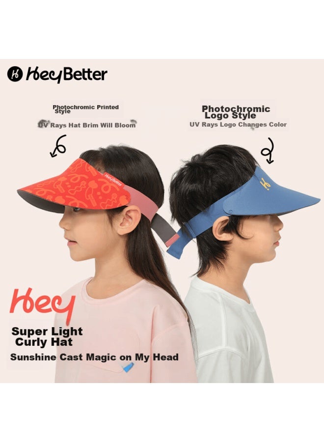 Heybetter Children's Sun Protection Hat Upf50+, Topless Sun Visor Cap, Face-covering Uv Protection, Little Red Hood (red), One Size Fits All - Image 4
