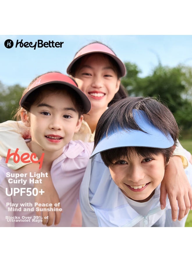Heybetter Children's Sun Protection Hat Upf50+, Topless Sun Visor Cap, Face-covering Uv Protection, Little Red Hood (red), One Size Fits All - Image 2