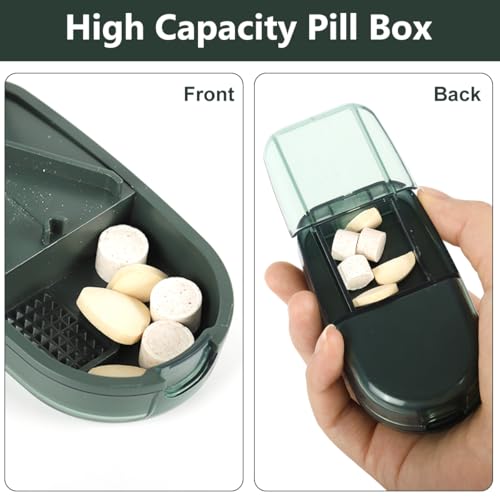 HANNEA® Pill Cutter Splitter for Small and Tiny Pills, Pill Splitter with Safety Blade Guard, V-Shaped Design for Vitamins, Tablets, Accurate and Easy Cutting, Green - Image 5