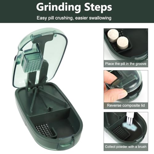 HANNEA® Pill Cutter Splitter for Small and Tiny Pills, Pill Splitter with Safety Blade Guard, V-Shaped Design for Vitamins, Tablets, Accurate and Easy Cutting, Green - Image 3