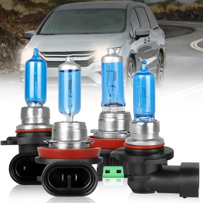 NSDXCT High Performance Halogen Headlight Bulbs for Honda Odyssey 2011-2020 - 9005 High Beam + H11 Low Beam - Image 1