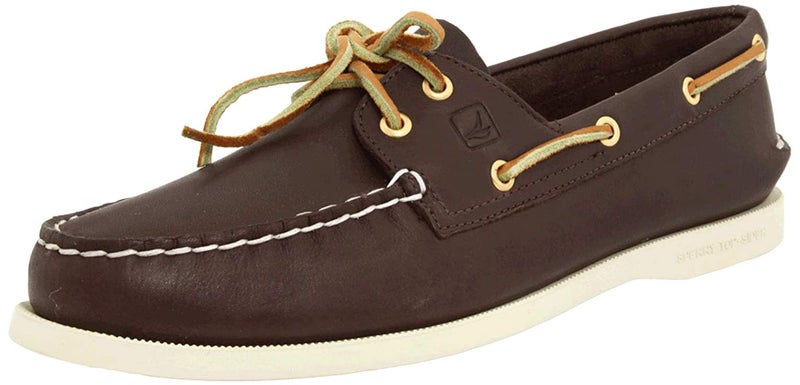 Sperry womens Authentic Original Boat Shoe, Brown/White, 8 US - Image 1