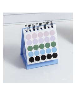 General Mini Desk Calendar 2025, Small Desktop Calendar Mini Daily Schedule Thick Paper Twin-Wire Binding with Stickers for Home Office School (Mini Blue))  - Image 4