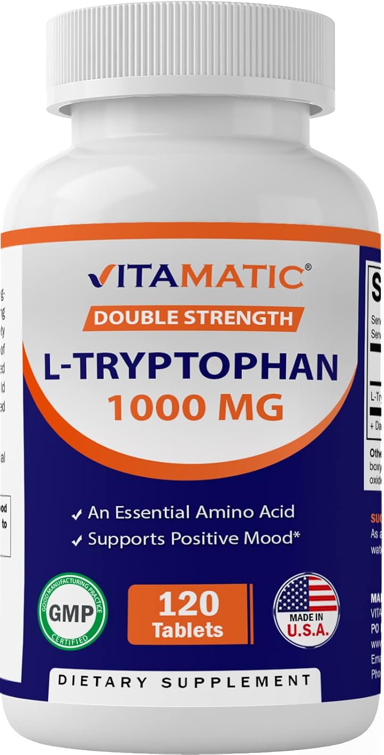 Vitamatic L-Tryptophan 1000 MG Tablets for Adults - Image 1