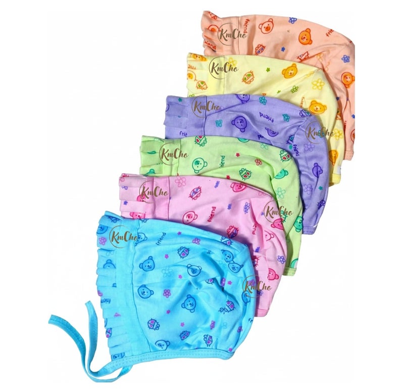 KmCho Baby Caps For Born 0-3 Months Soft Cotton Caps For Babies Gentle Stretchy Infant Beanie For Hospital Coming Home And Winter Wear Perfect for Newborns, Infants - Image 1