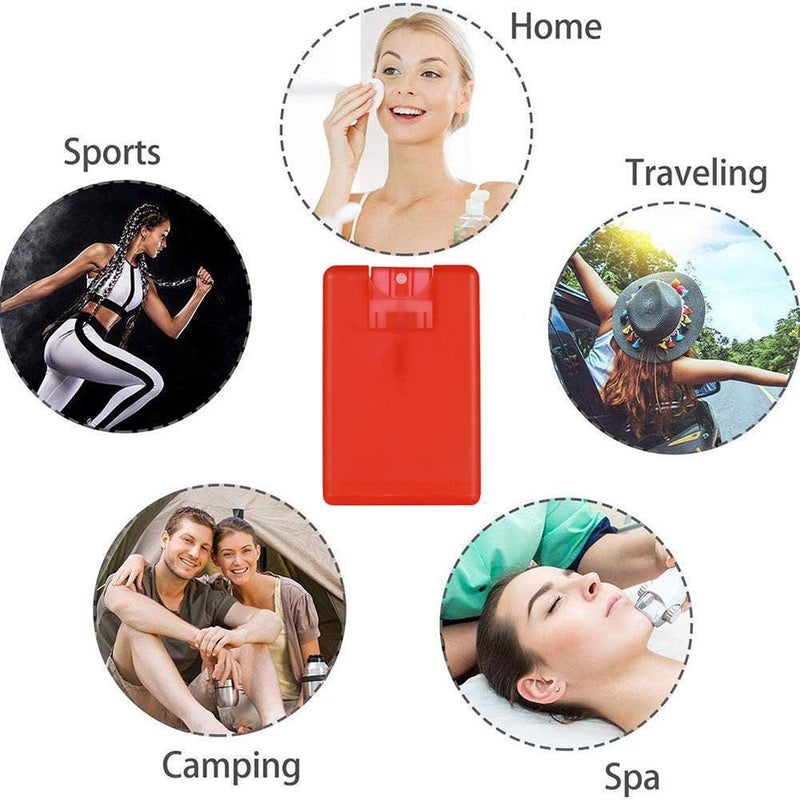 AUDBUA Refillable Bottles,9 Colors Daily Life Portable Fine Mist Card Type Spray Bottle Alcohol Disinfectant Bottle Perfume Bottle(Green) - Image 5