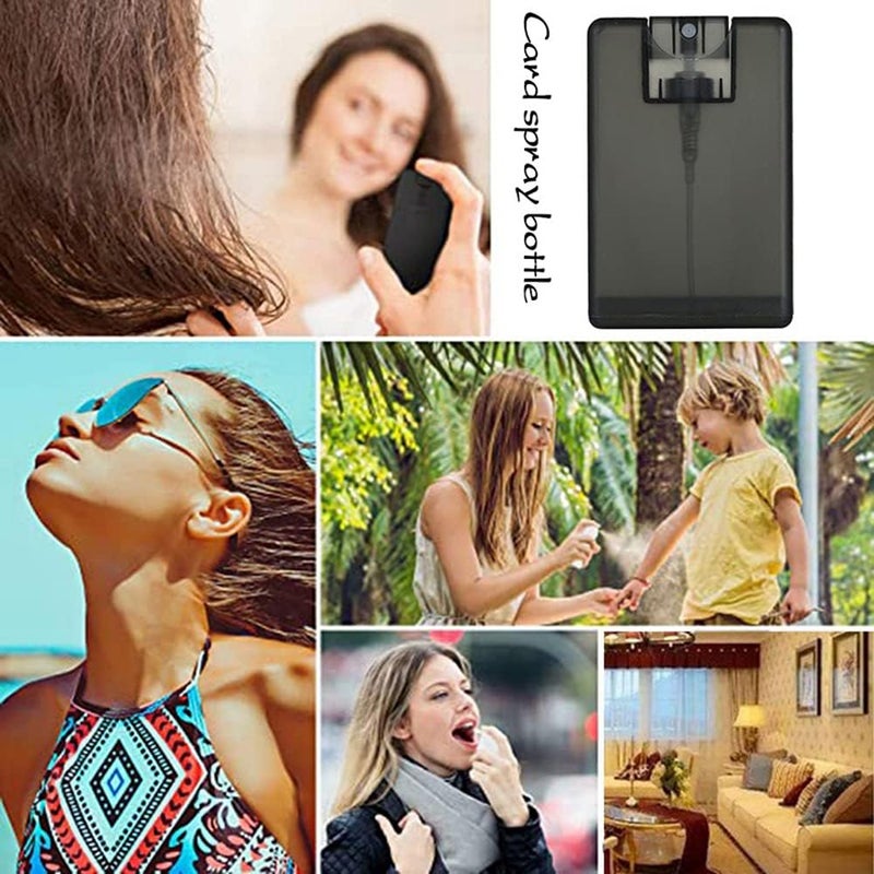 AUDBUA Refillable Bottles,9 Colors Daily Life Portable Fine Mist Card Type Spray Bottle Alcohol Disinfectant Bottle Perfume Bottle(Green) - Image 3