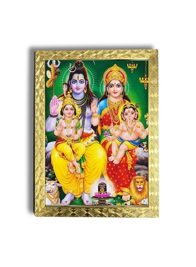 CDM Lord Shiva & Family Photo Frame/Wall Painting Framed For Home Décor pf 91 - Image 1