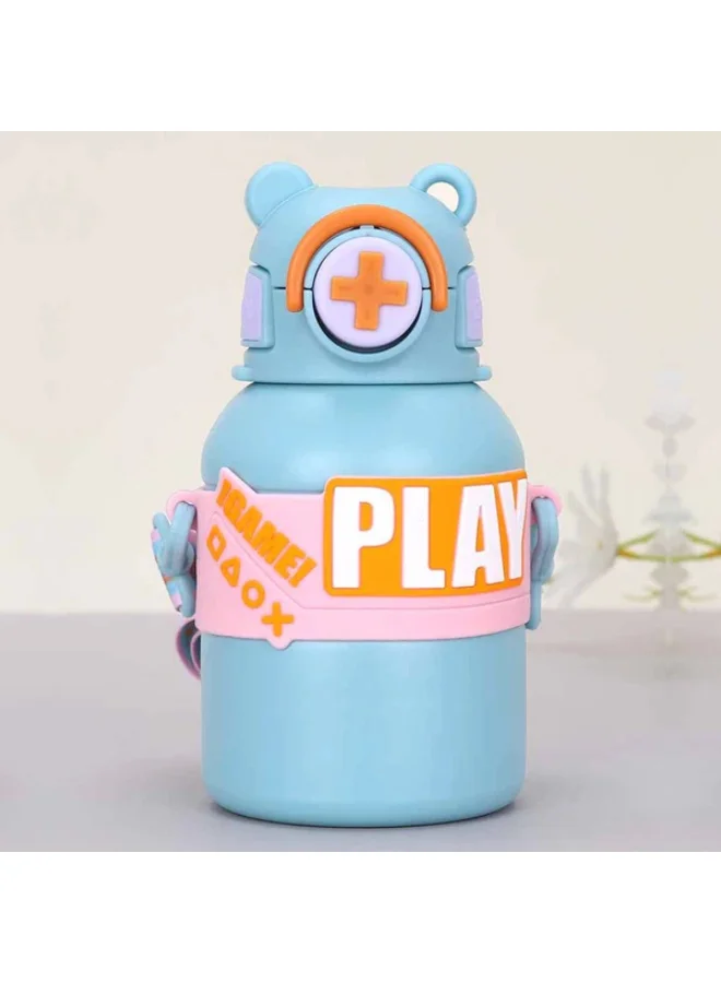 LITTLE SURPRISE BOX Little Surprise Box, Blue Game Theme Stainless Steel Kids Water Bottle, 550ml