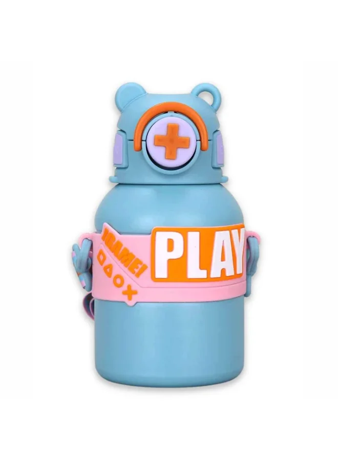 LITTLE SURPRISE BOX Little Surprise Box, Blue Game Theme Stainless Steel Kids Water Bottle, 550ml